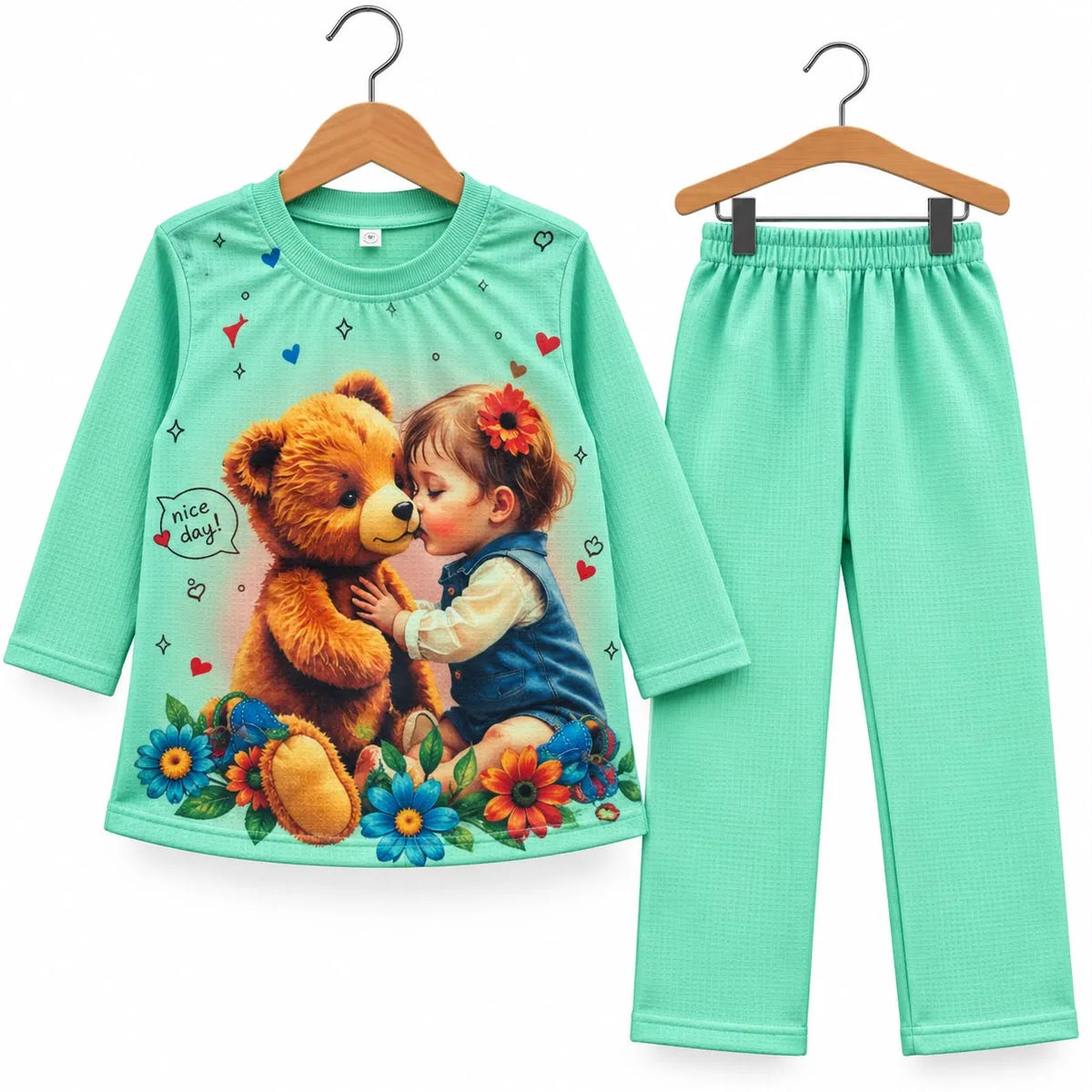 Teddy Bear Best Friends Kids Printed Suit (Shirt & Trouser)