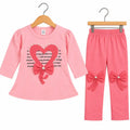 Girls Heart Bow 2-Piece Suit in Pink - Size 18 & 20